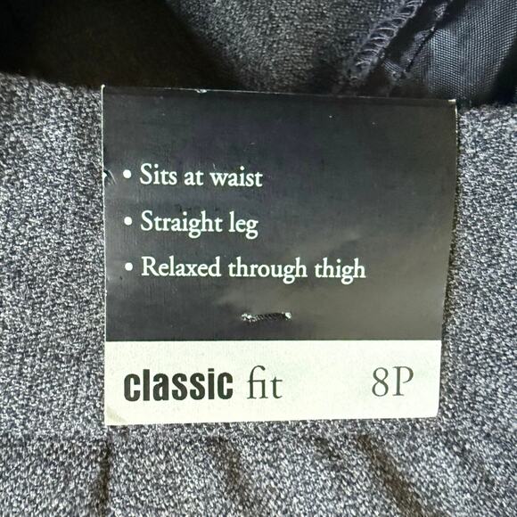 Jones NY Gray Trousers Work Pants Straight Leg Dress Pants Size 8P Corpcore NWT - Picture 8 of 9